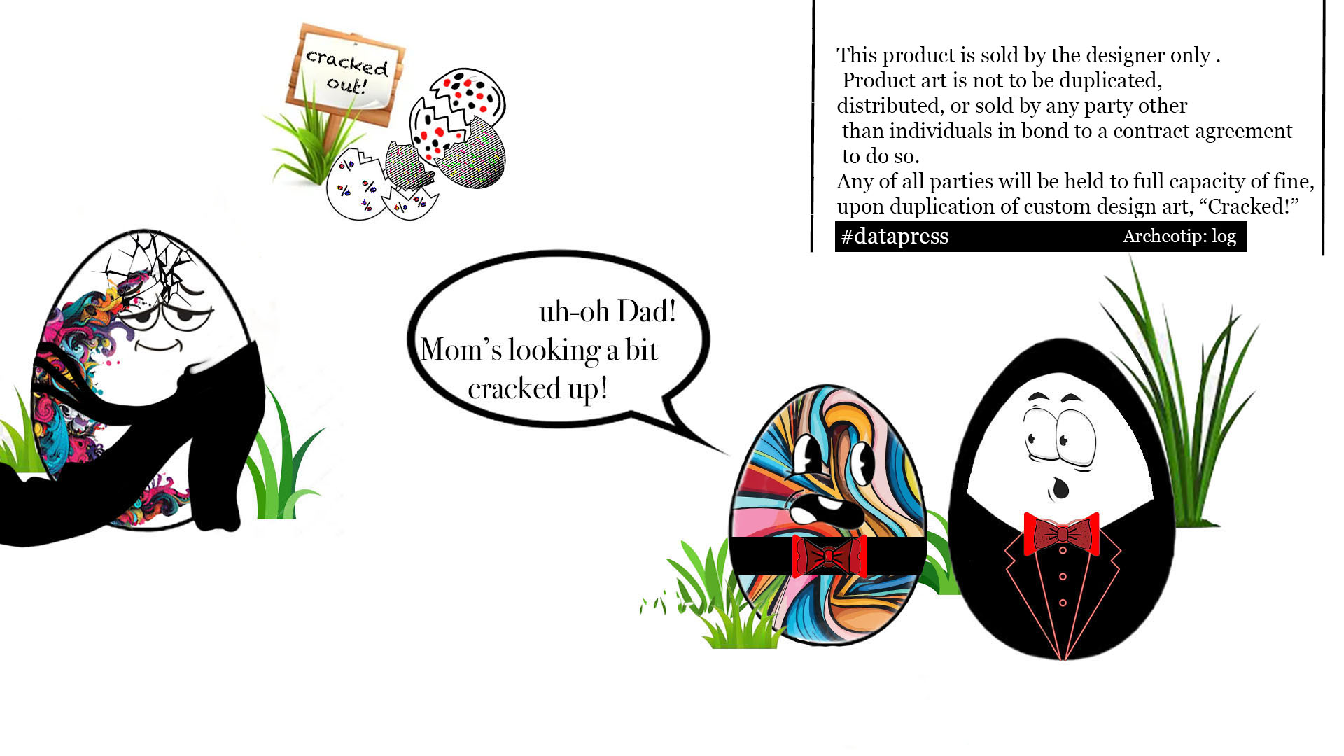 “Cracked up” Humor Tee - Image 2